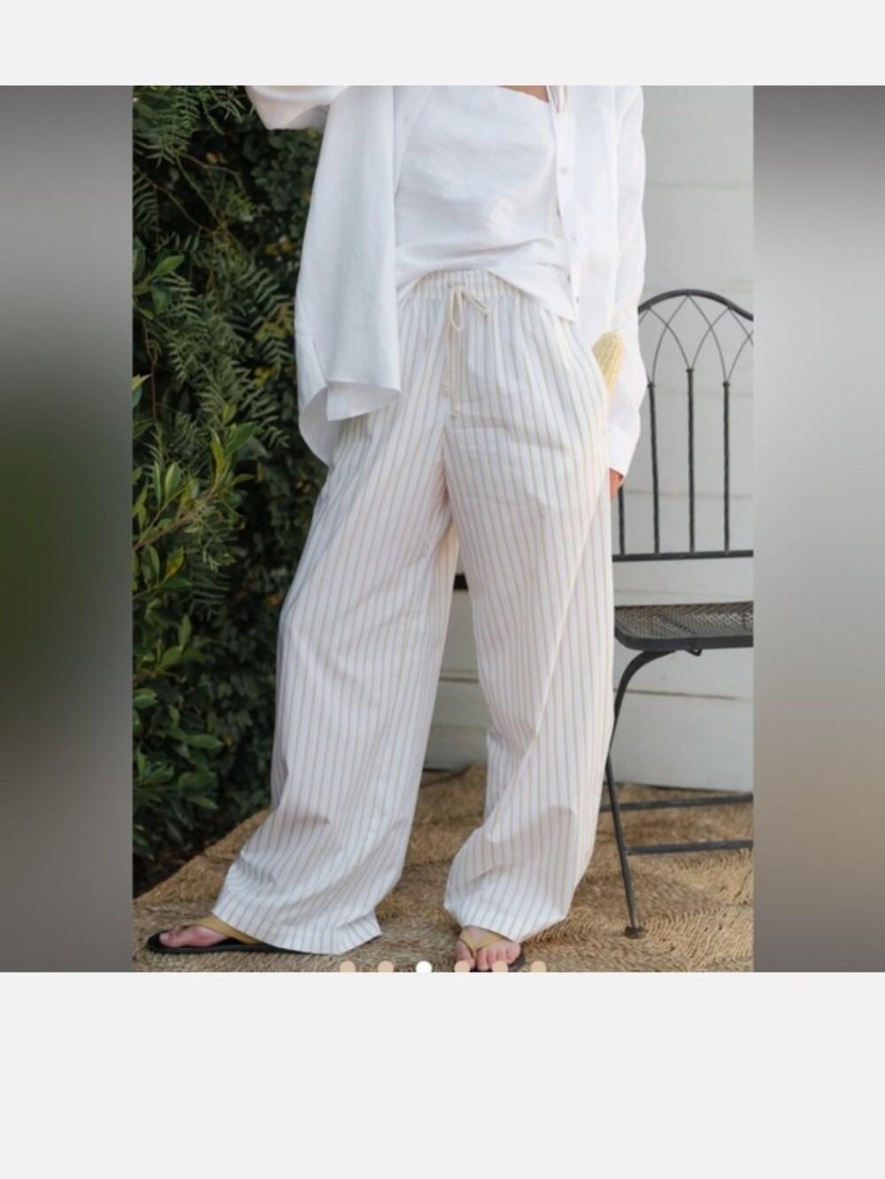 Donni Pop Wide Leg Pants corn stripe